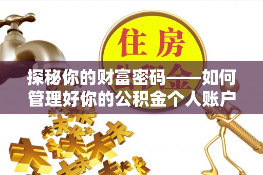静乐探秘你的财富密码——如何管理好你的公积金个人账户信息