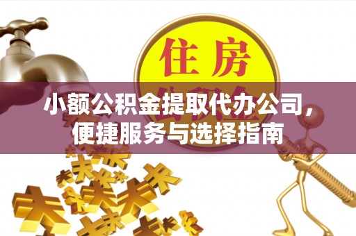 静乐小额公积金提取代办公司，便捷服务与选择指南