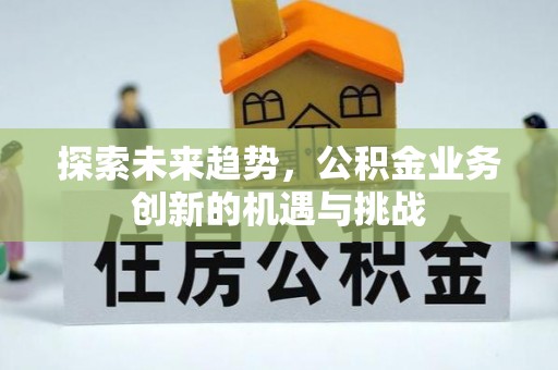 静乐探索未来趋势，公积金业务创新的机遇与挑战