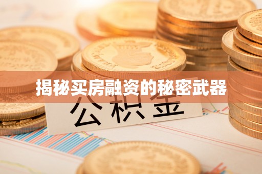 静乐揭秘买房融资的秘密武器